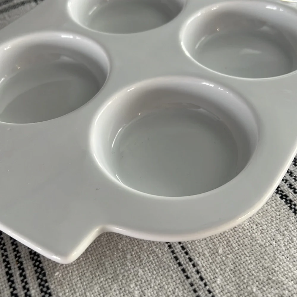 White Crate& barrel stoneware dish